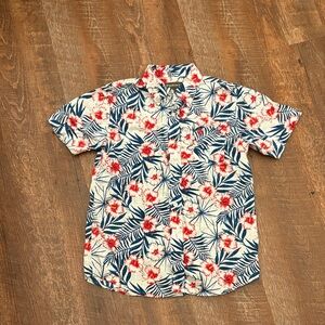 Ariat Tropical Floral Shirt - Red and Blue